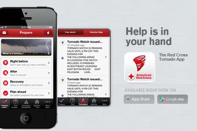 The Red Cross has several mobile apps available to place help in your hands in times of disaster.